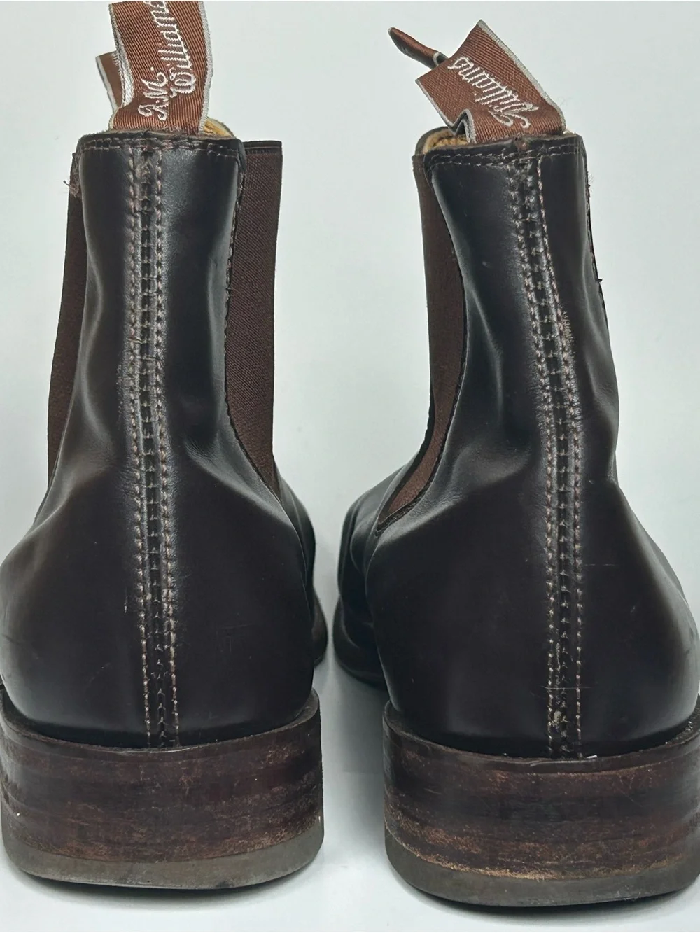 RM Williams Australia GCF Dark Brown Leather Chelsea Boots - Men 10g